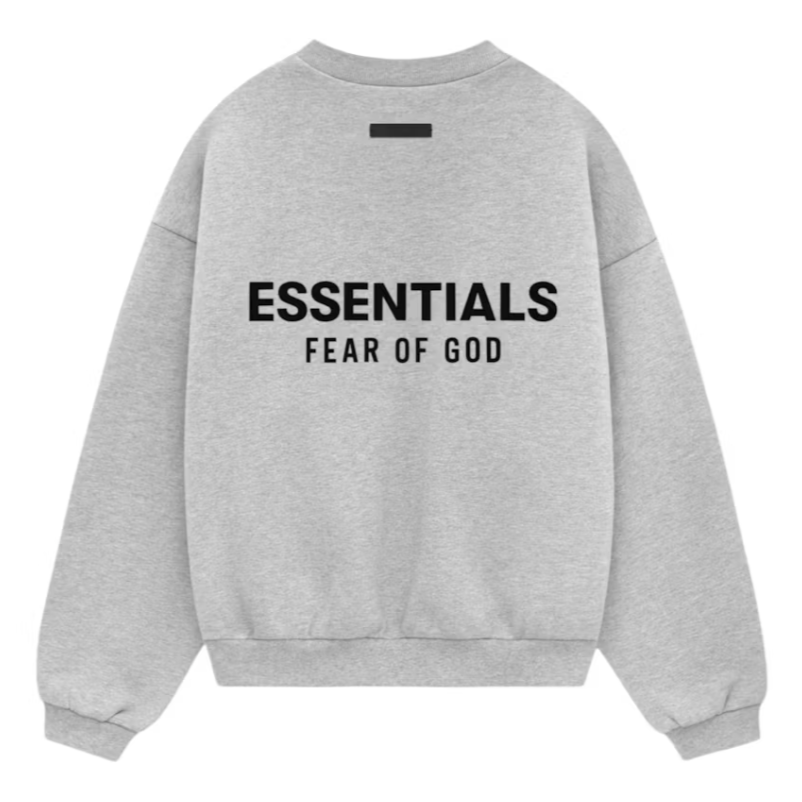 Fear of God Essentials Fleece Crewneck (FW24) "Light Heather Gray"
