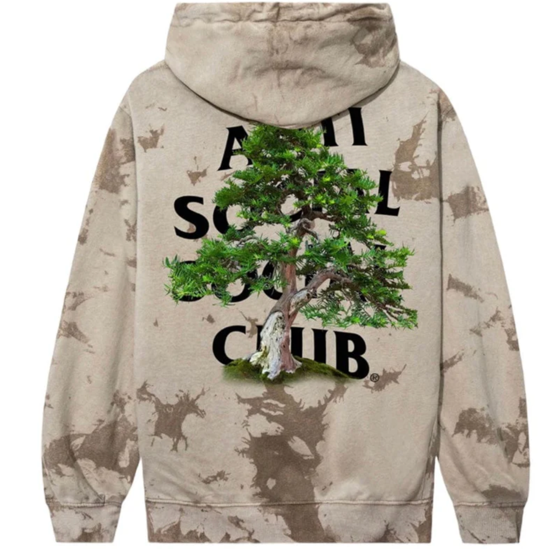 ANTI SOCIAL SOCIAL CLUB FORMAL UPRIGHT HOODIE (TAN TIE DYE)