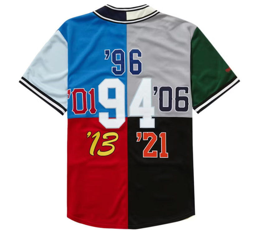 Supreme Mitchell & Ness Patchwork Baseball Jersey "Multicolor" SS21