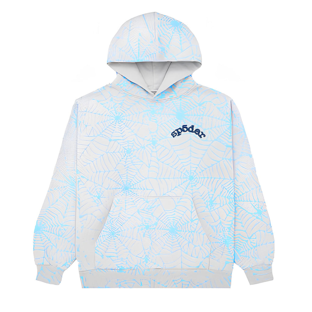 Sp5der AOP Web Hoodie “Heather Grey”