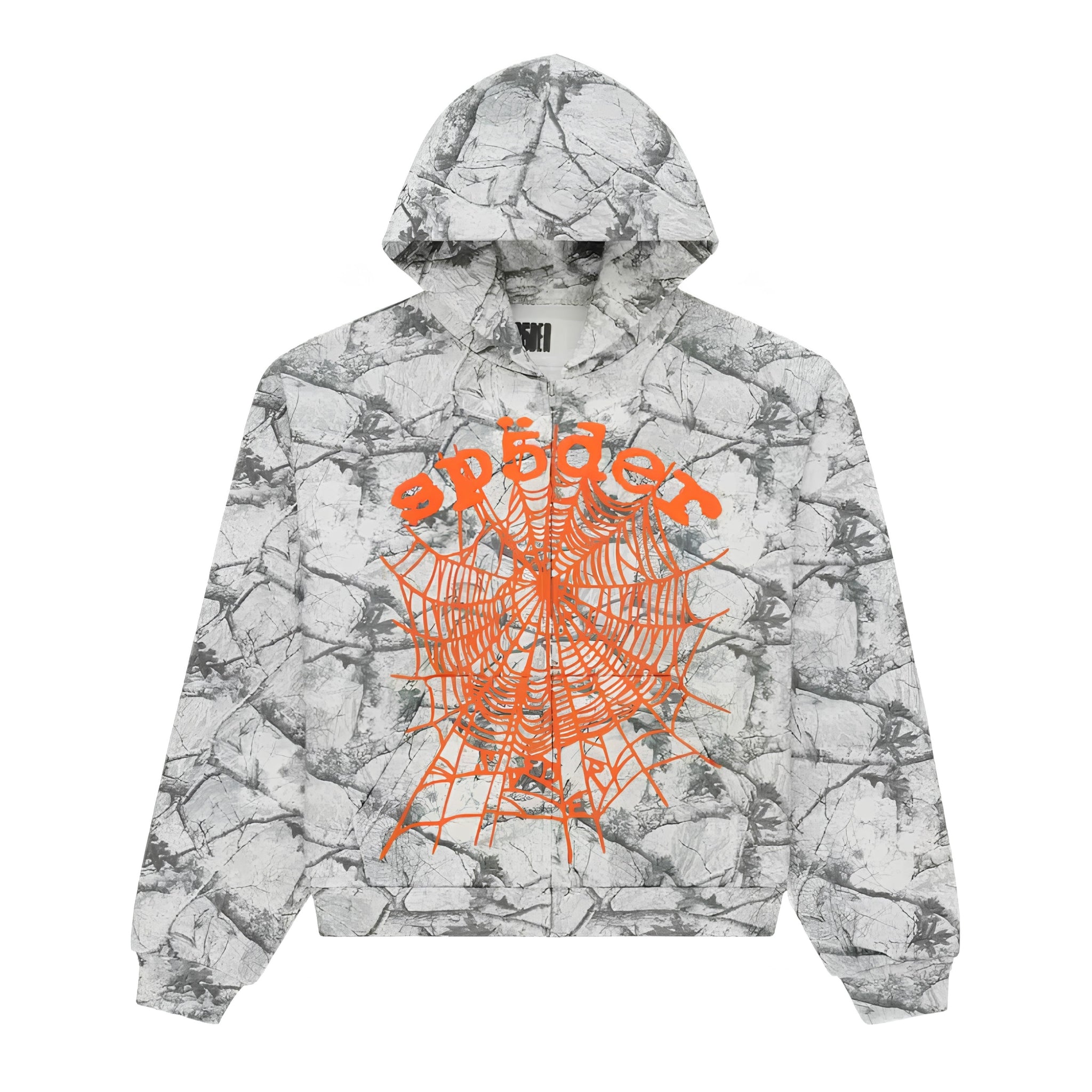 Sp5der Real Tree OG Web V2 Zip Hoodie White Camo