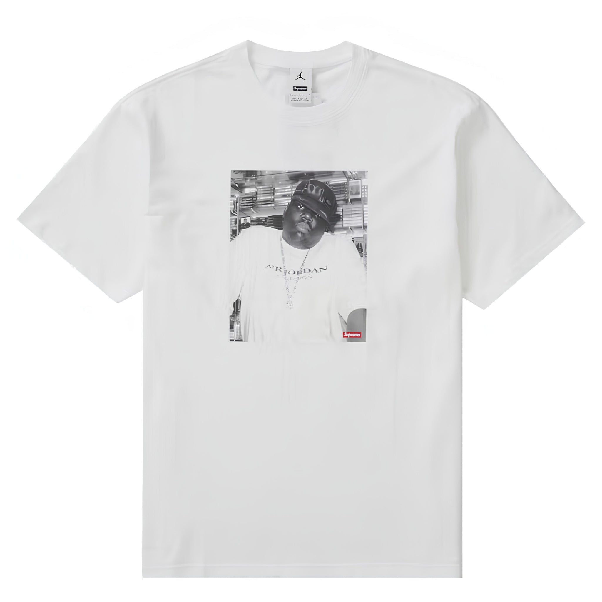Supreme Jordan Biggie S/S Tee T-Shirt Top (White)