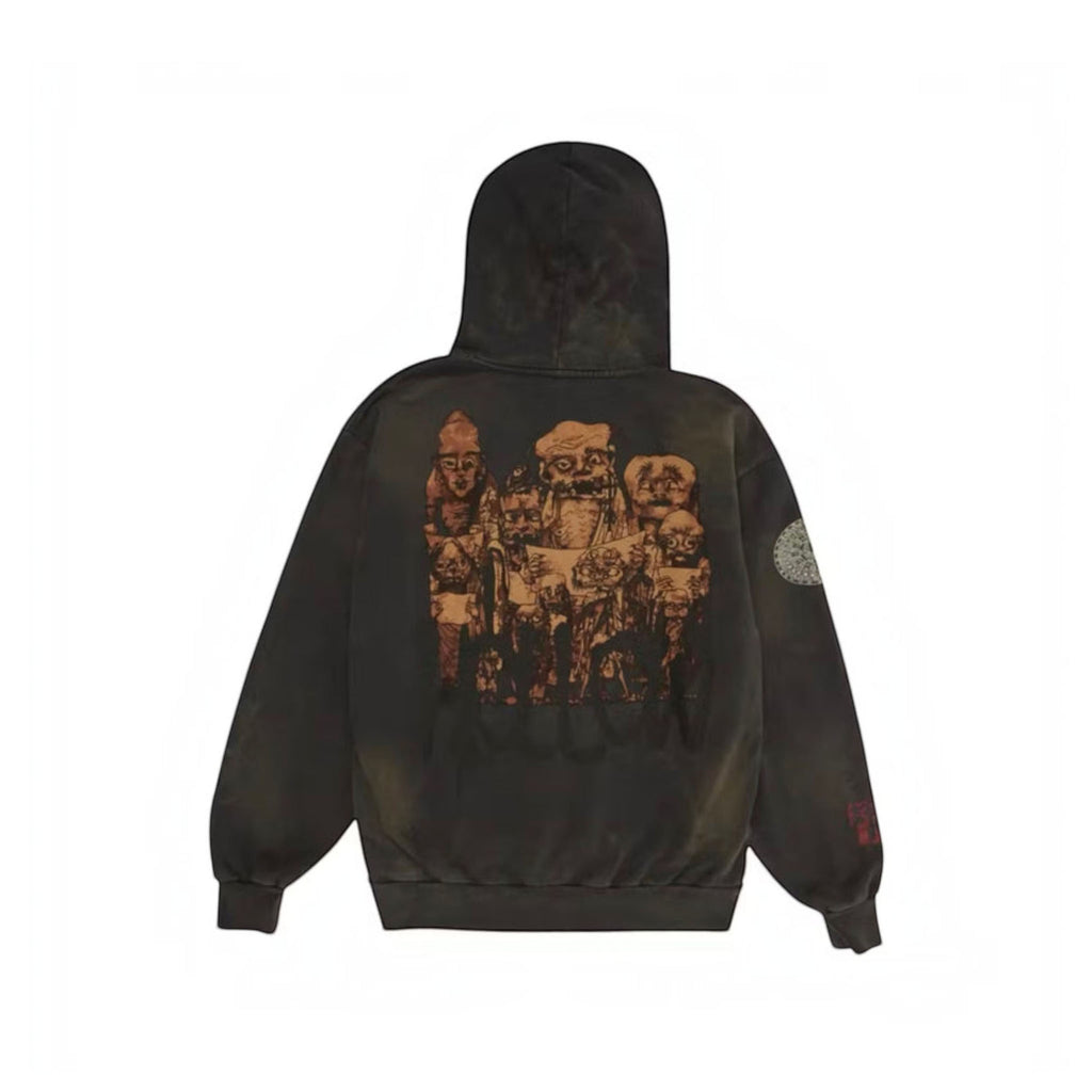 Travis Scott Cactus Jack x Takashi Murakami Hollow Hoodie “Brown”