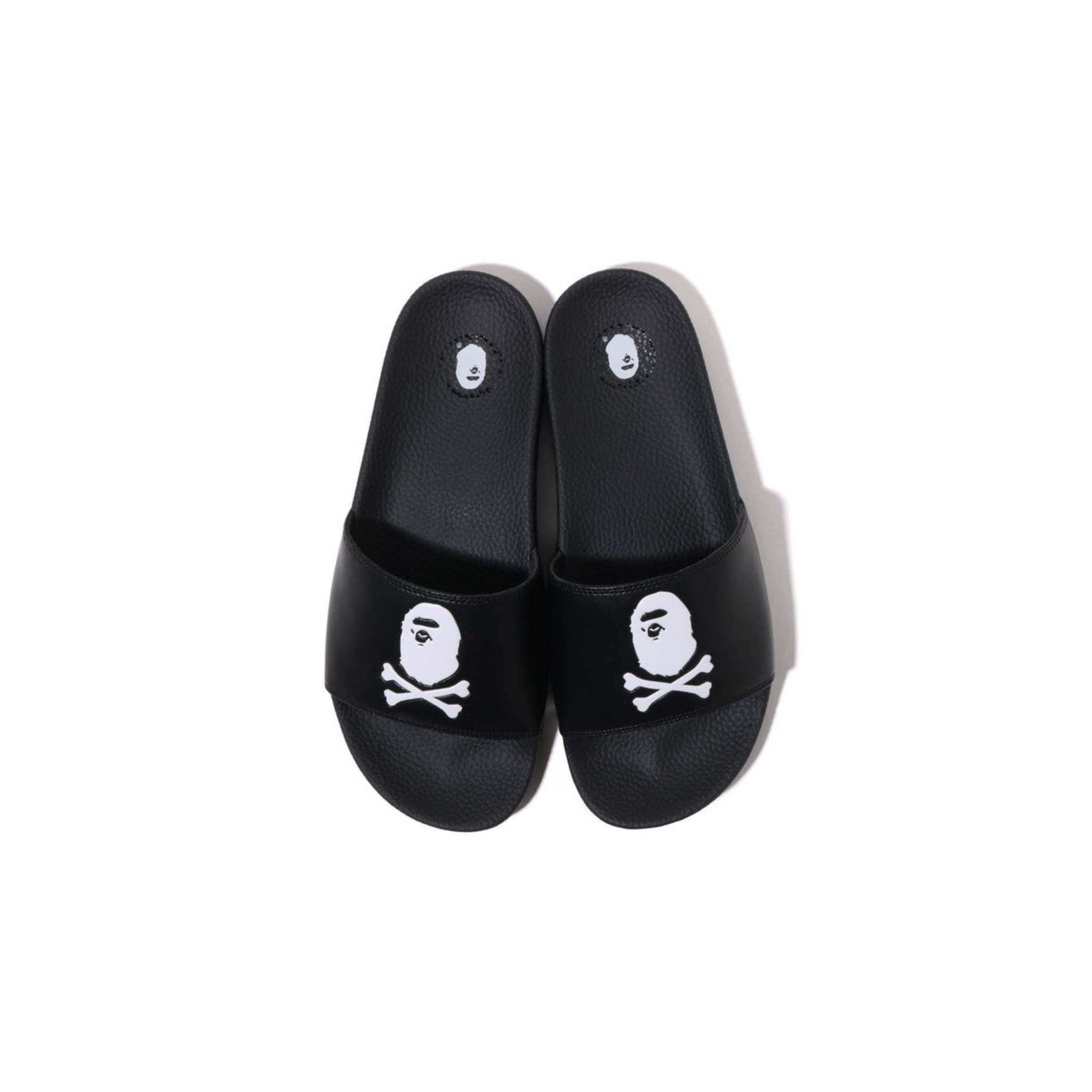 A Bathing Ape Slide Sandals Crossbone Black
