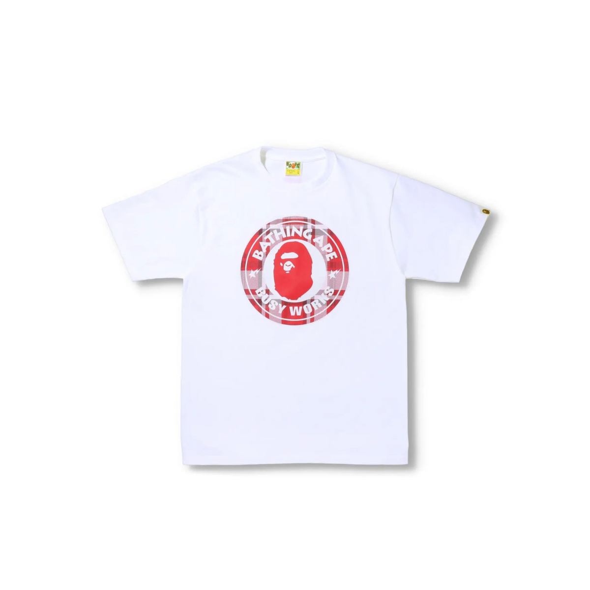 BAPE Check Gift Busy Works Tee White