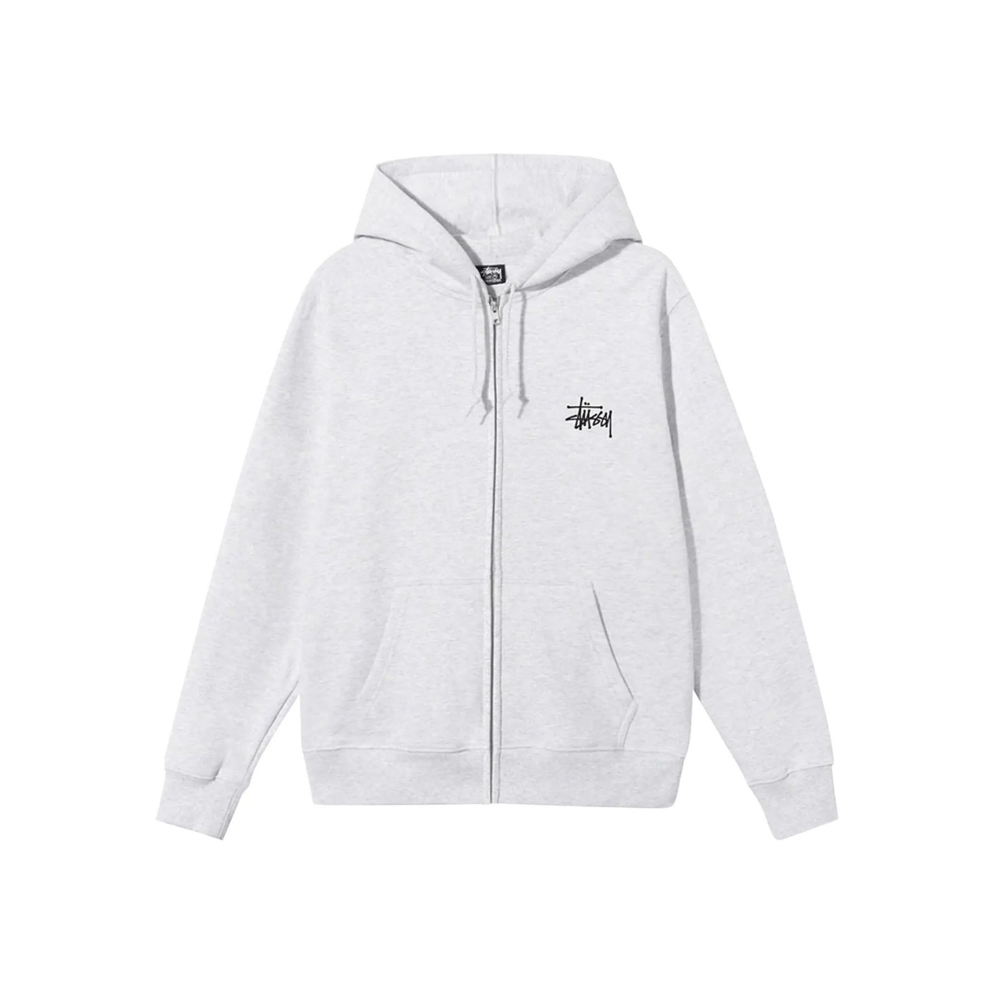 Stussy Basic Zip Hood 'Ash Heather'