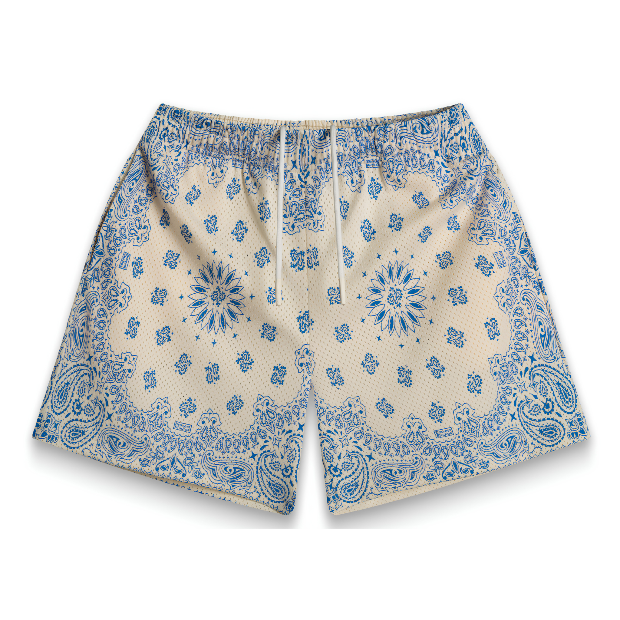 Bravest Studios Short "Screenprinted Paisley Cream"