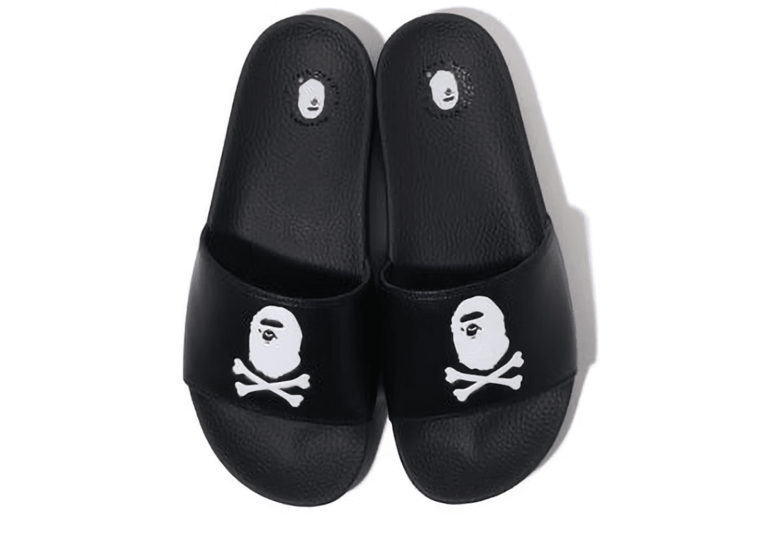 A Bathing Ape Slide Sandals "Crossbone Black" - Hype World