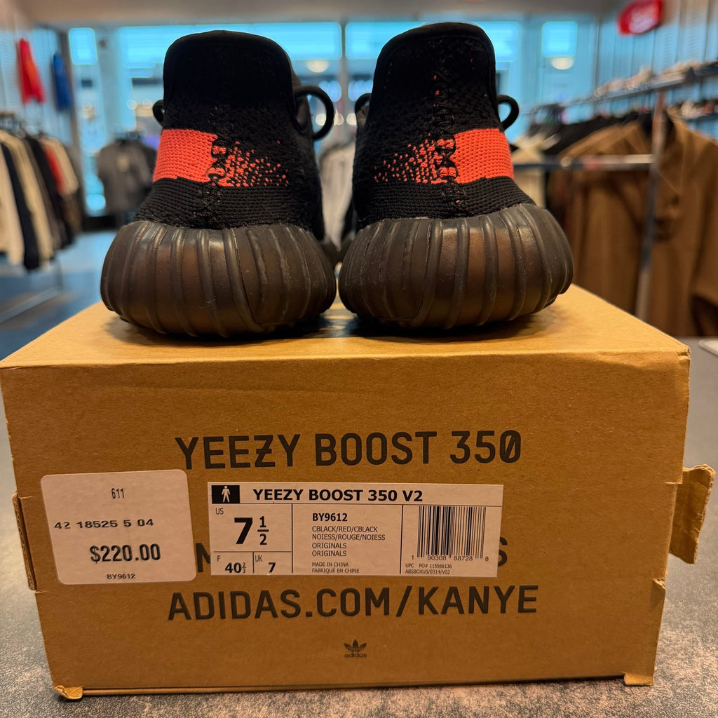 Adidas Yeezy Boost 350 V2 "Core Black Red" Size 7.5M Preowned - Hype World