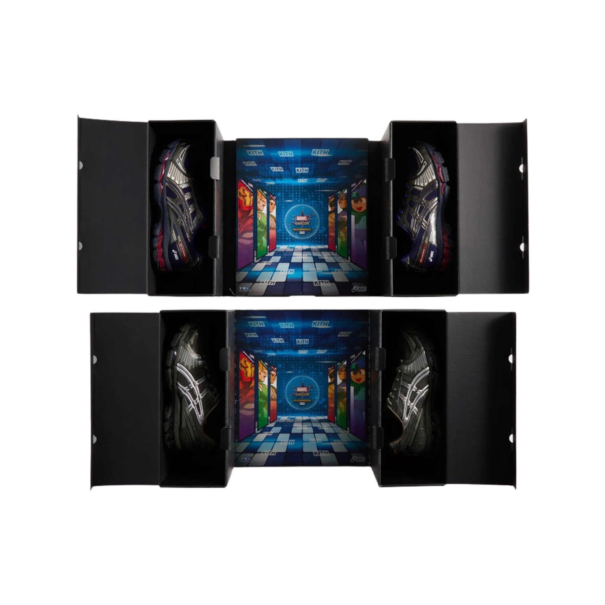 ASICS Gel-Kayano 12.1 Kith Marvel vs Capcom Captain America vs Guile Sealed Box (Comic Included) - Hype World