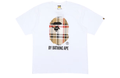 BAPE A Bathing Ape Check by Bathing Tee "White/Beige" - Hype World