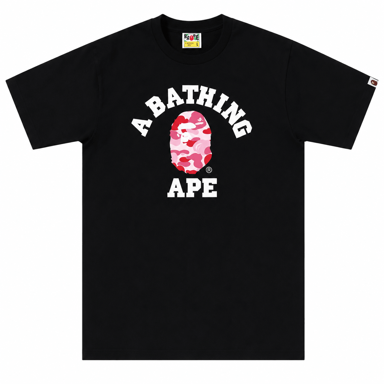 BAPE ABC Camo College Tee 'Black/Pink' - Hype World