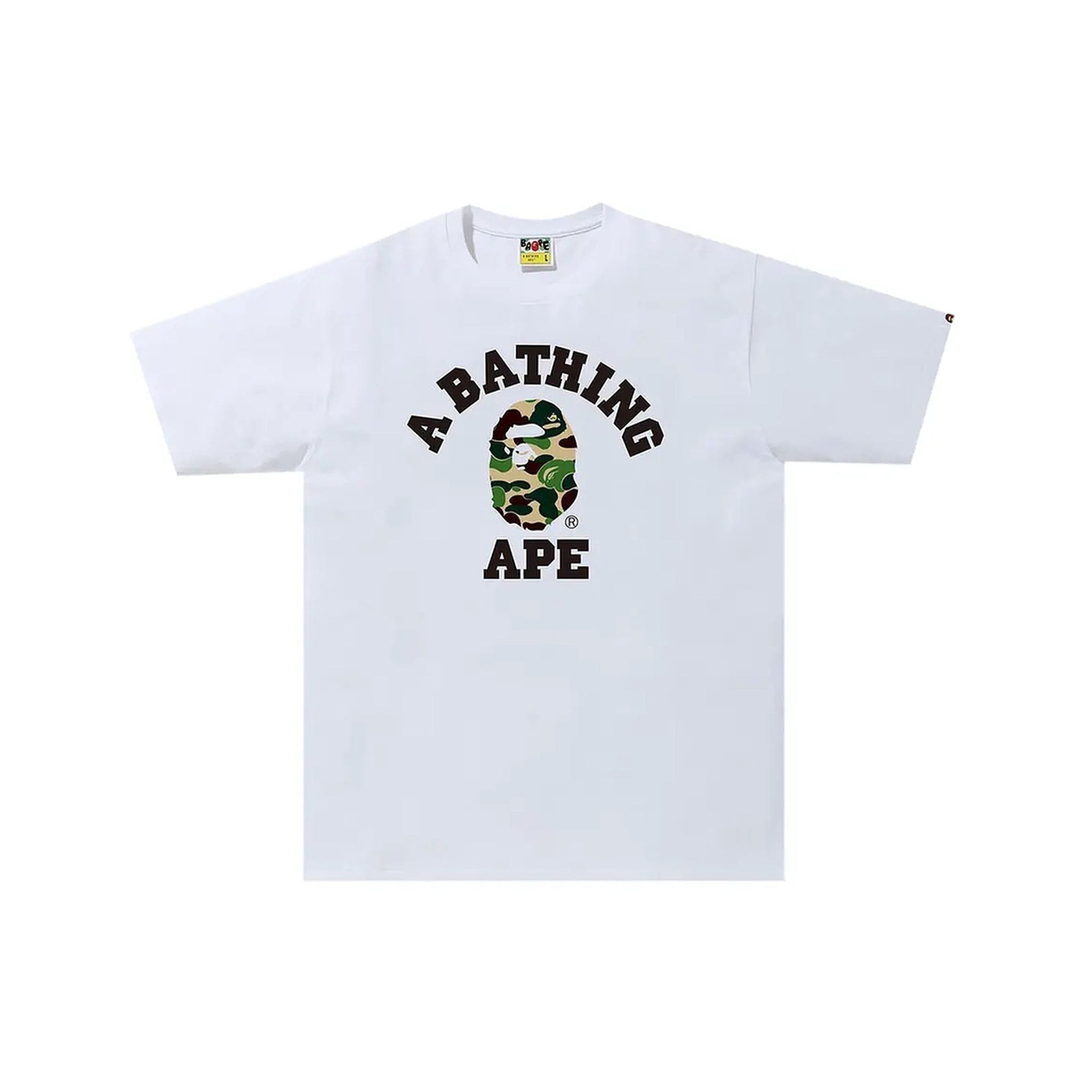 BAPE ABC Camo College Tee 'White/Green' - Hype World