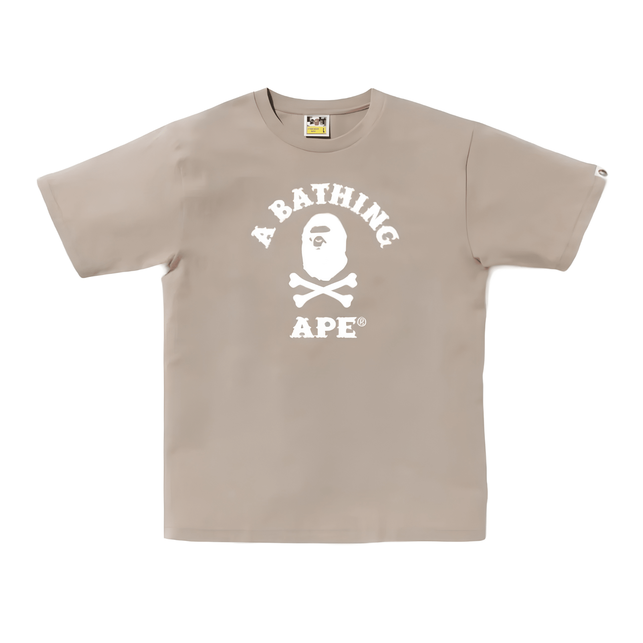 Bape Captain Ape Crossbone Tee (Beige) - Hype World
