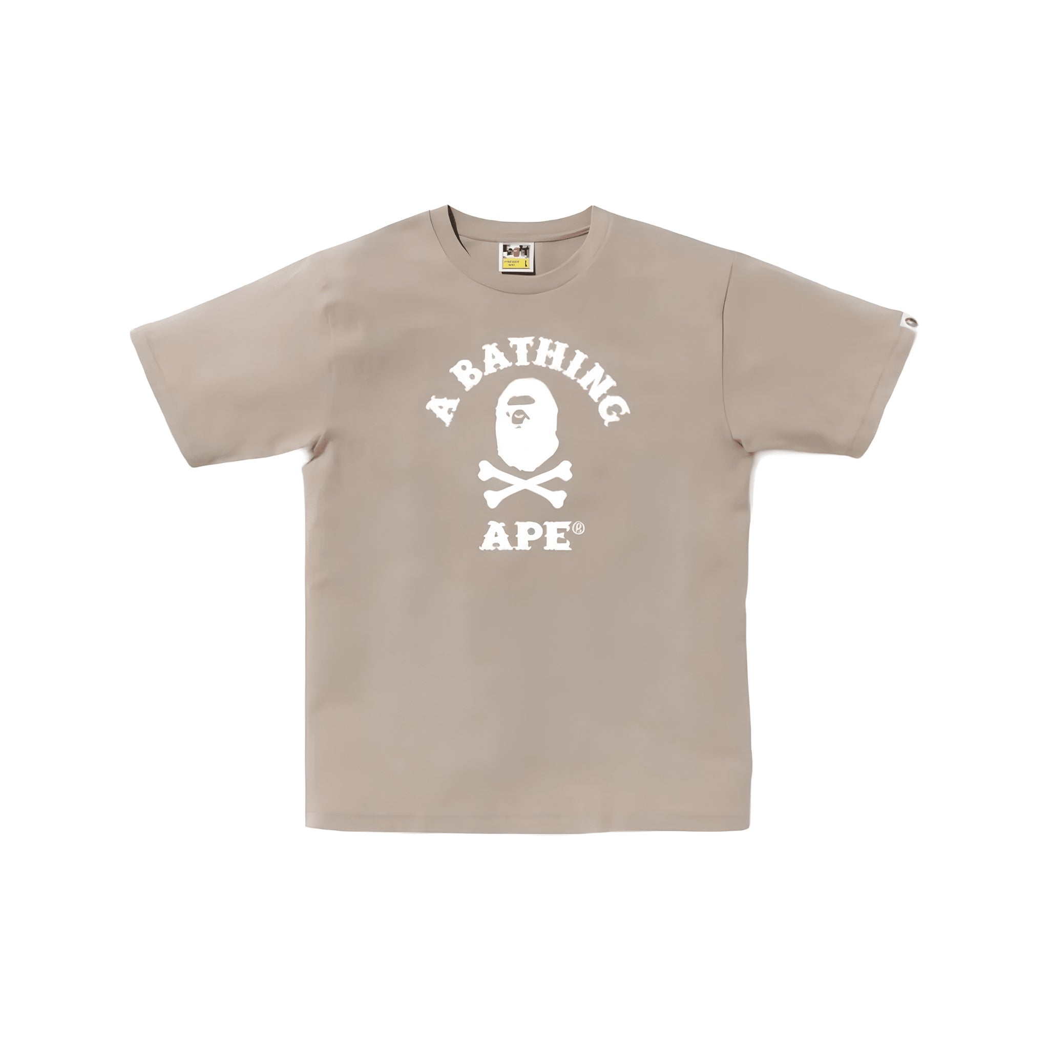 Bape Captain Ape Crossbone Tee (Beige) - Hype World