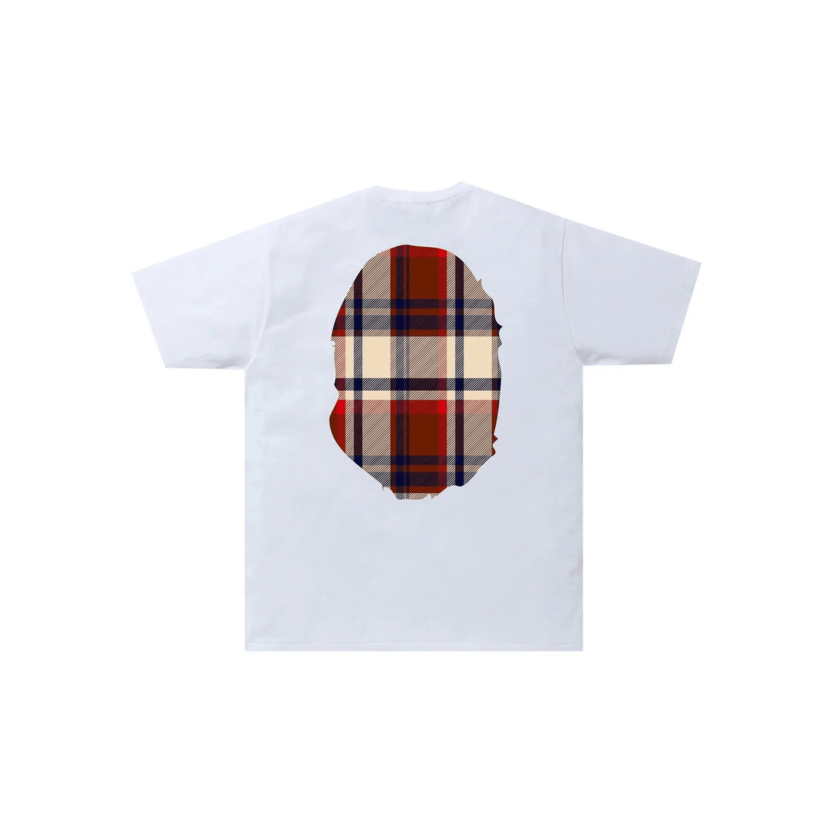 BAPE Check Big Ape Head Tee (White/Red) - Hype World