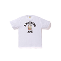 BAPE Check College Tee (White/Beige) - Hype World