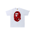 Bape Color Camo Big Ape Head Tee (Black/Red) - Hype World