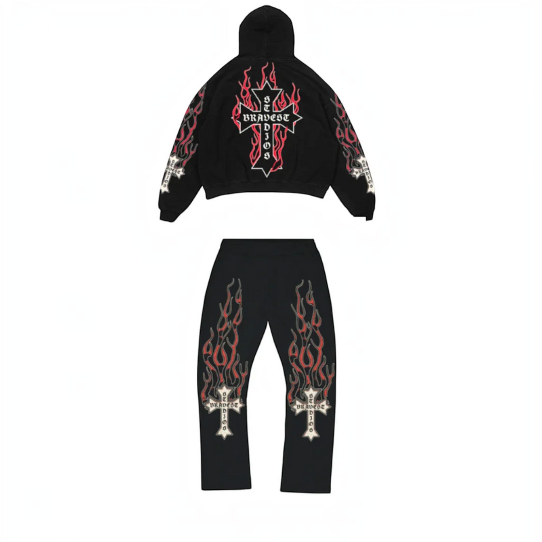 Bravest Flames Sweatsuit (Red) - Hype World