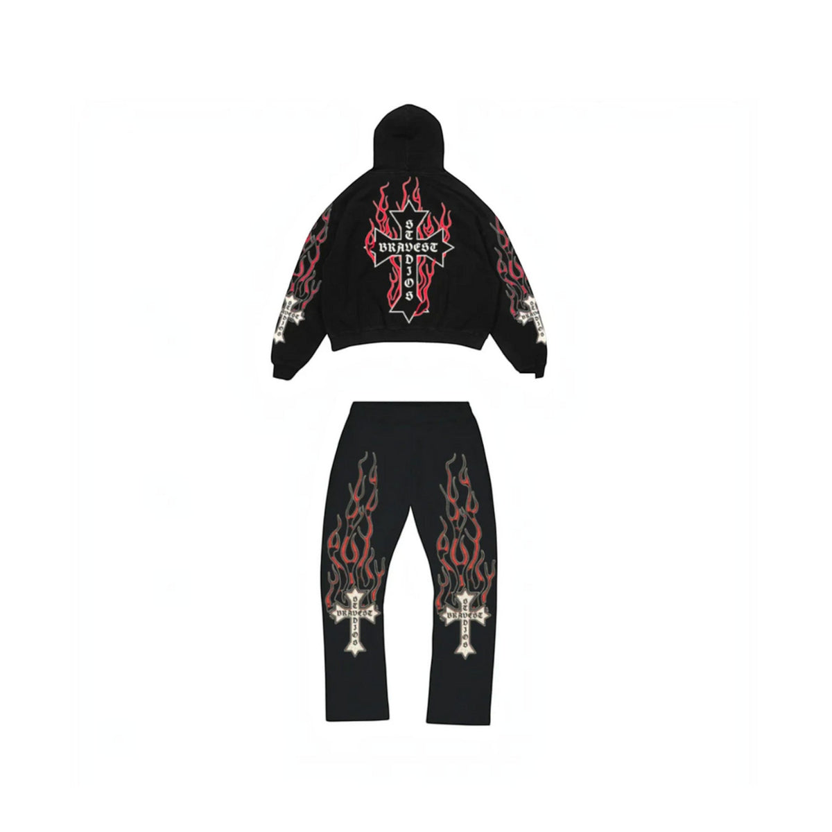 Bravest Flames Sweatsuit (Red) - Hype World