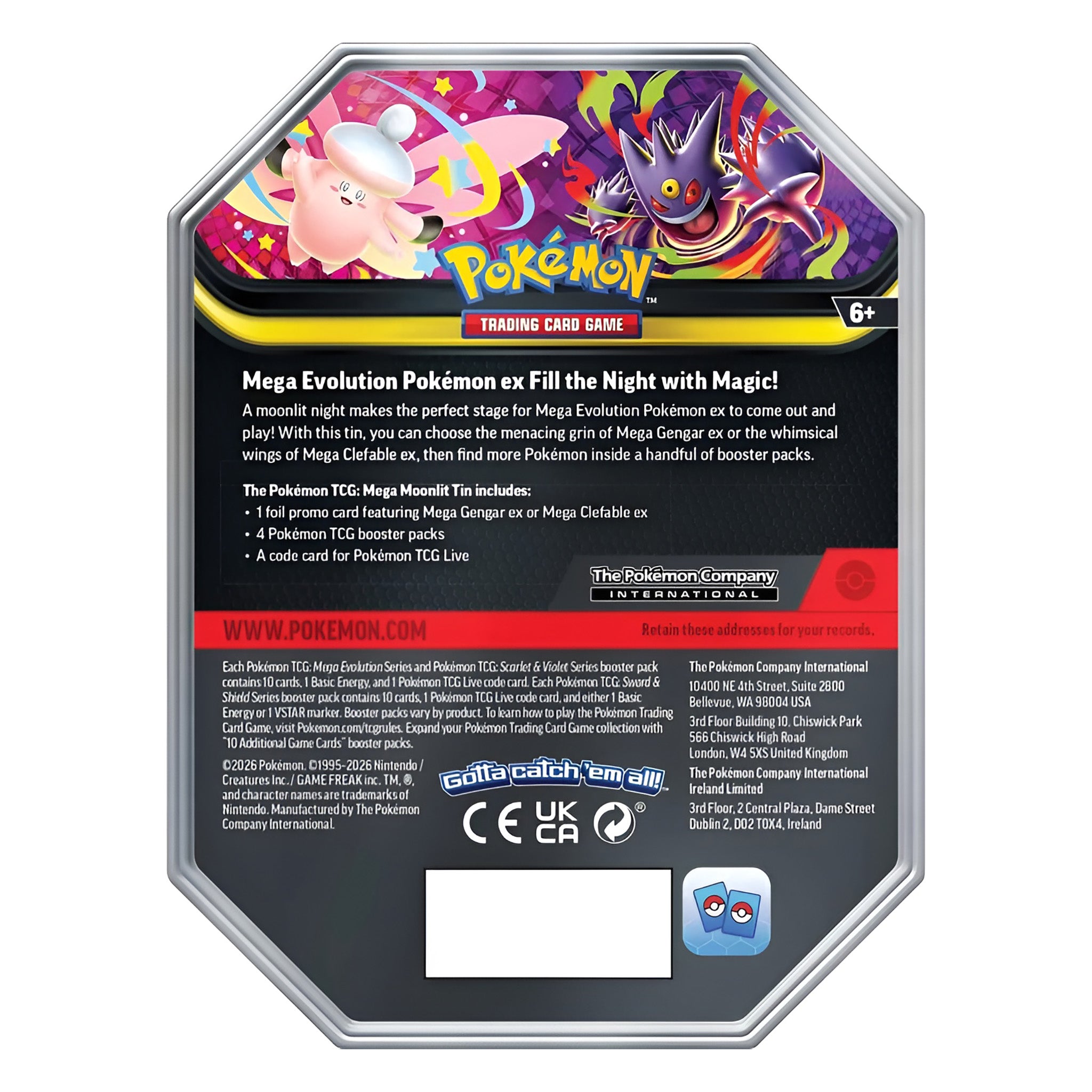 Pokemon Mega Moonlit Tin [Mega Clefable ex] - Miscellaneous Cards & Products