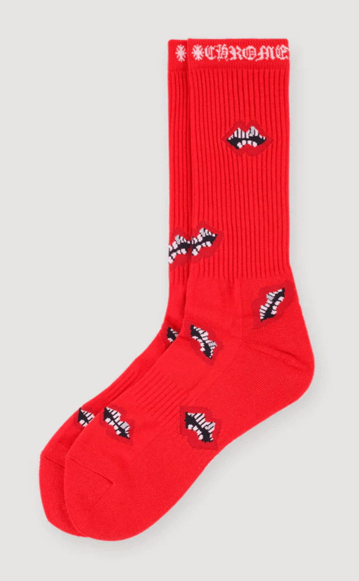 Chrome Hearts "Chomper" Socks Red - Hype World