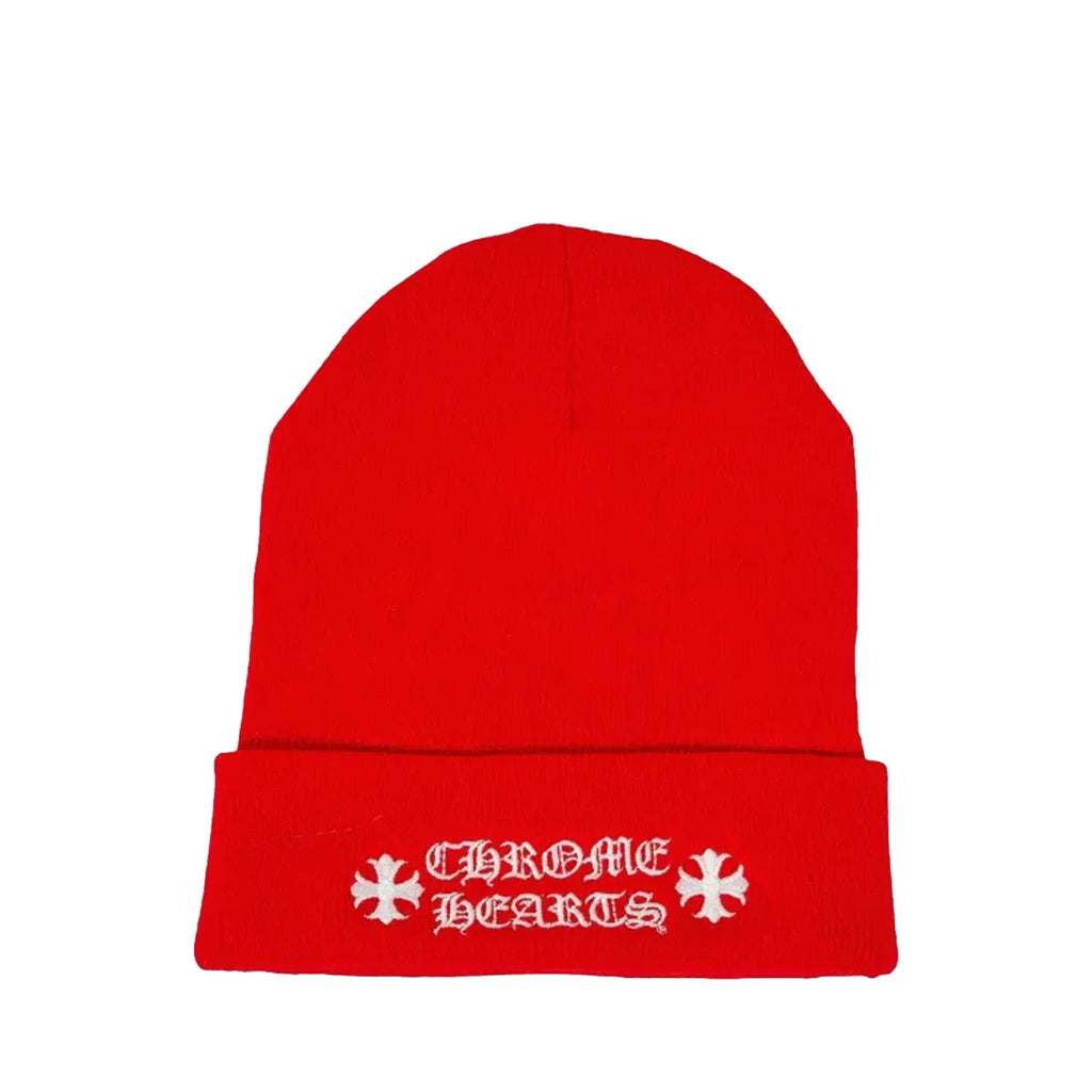 Chrome Hearts Logo Beanie Red - Hype World