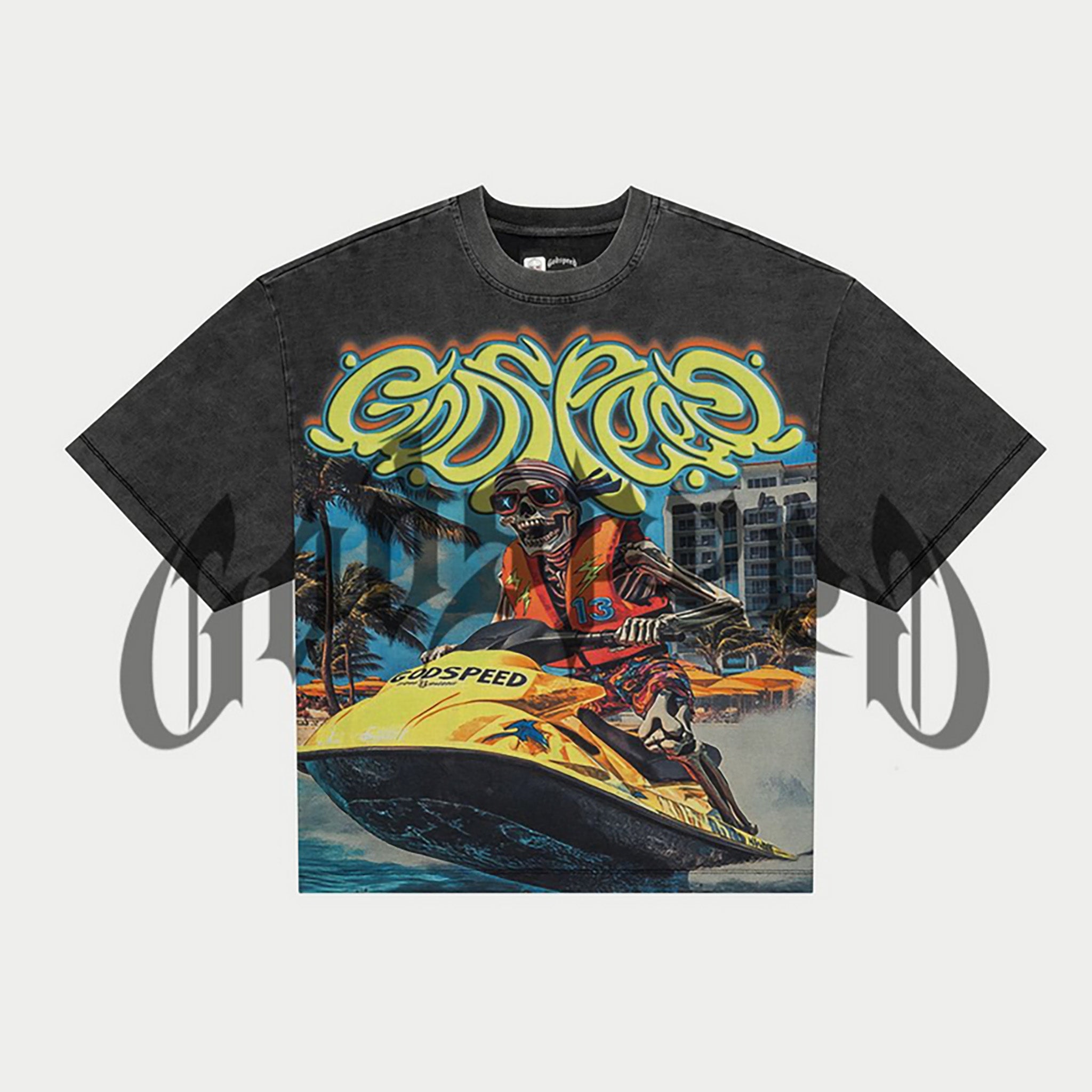 GodSpeed “Wave Runner” T-Shirt (Grey wash)