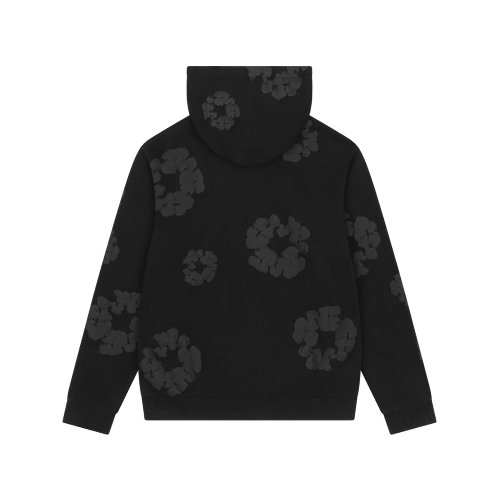 Denim Tears Cotton Wreath Hoodie "Black Monochrome" - Hype World