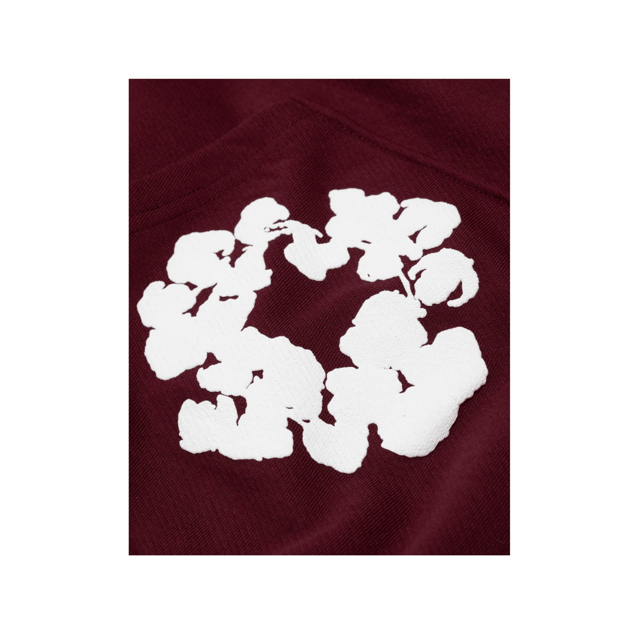 Denim Tears Cotton Wreath Hoodie Burgundy - Hype World