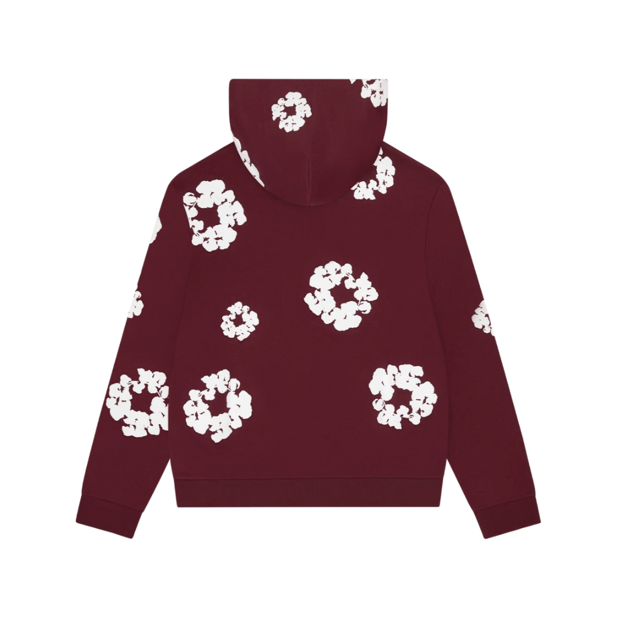 Denim Tears Cotton Wreath Hoodie Burgundy - Hype World