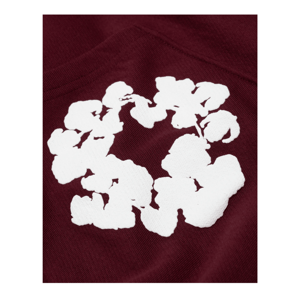 Denim Tears Cotton Wreath Hoodie Burgundy - Hype World
