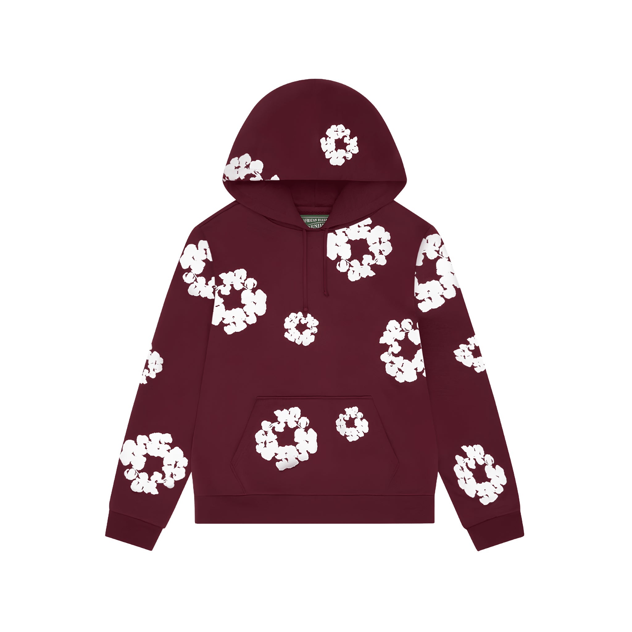 Denim Tears Cotton Wreath Hoodie Burgundy - Hype World