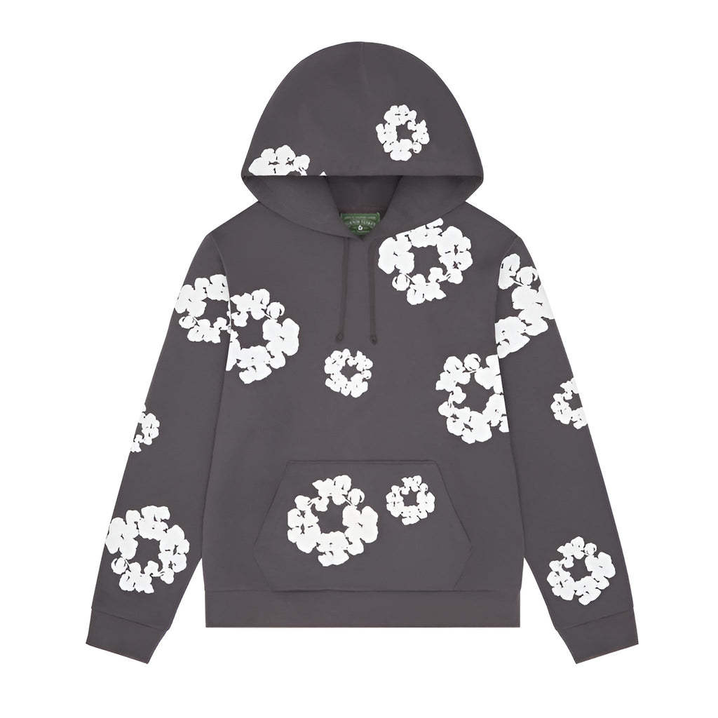 Denim Tears Cotton Wreath Hoodie Charcoal - Hype World
