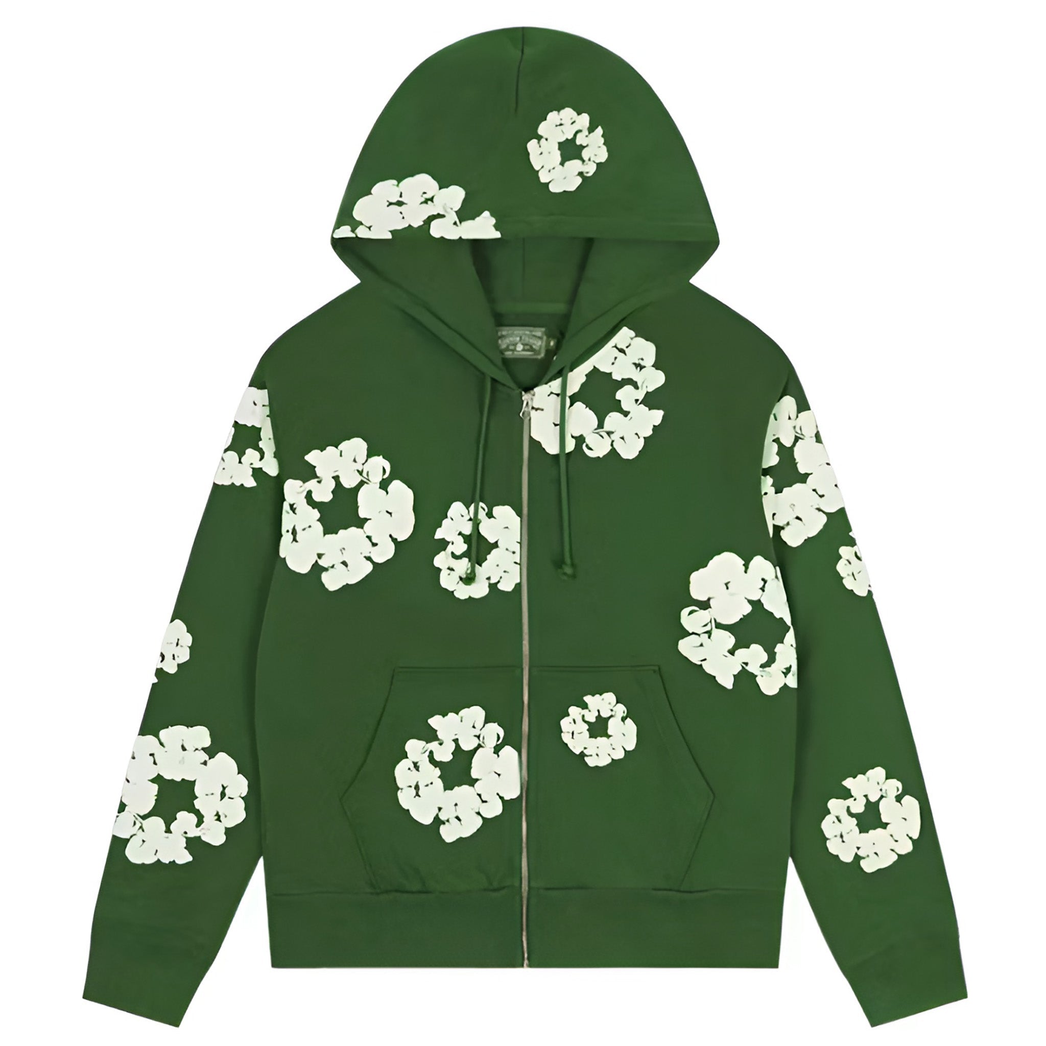 Denim Tears Cotton Wreath Hoodie "Green" Zip Up - Hype World