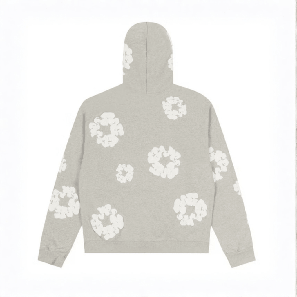 Denim Tears Cotton Wreath Hoodie "Grey" Zip Up - Hype World
