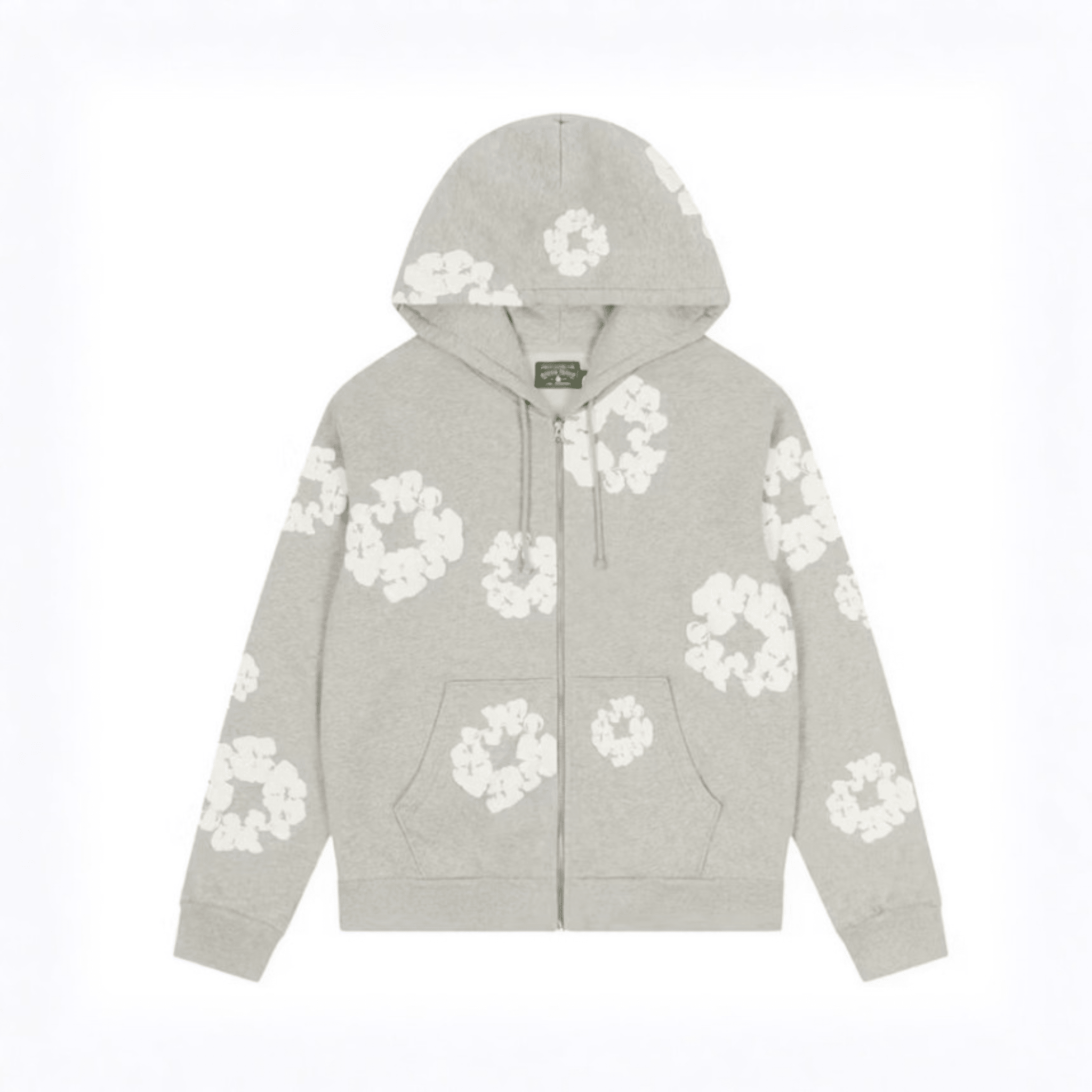 Denim Tears Cotton Wreath Hoodie "Grey" Zip Up - Hype World