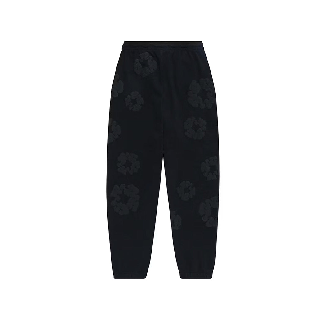 Denim Tears Cotton Wreath Sweatpants "Black Monochrome" - Hype World