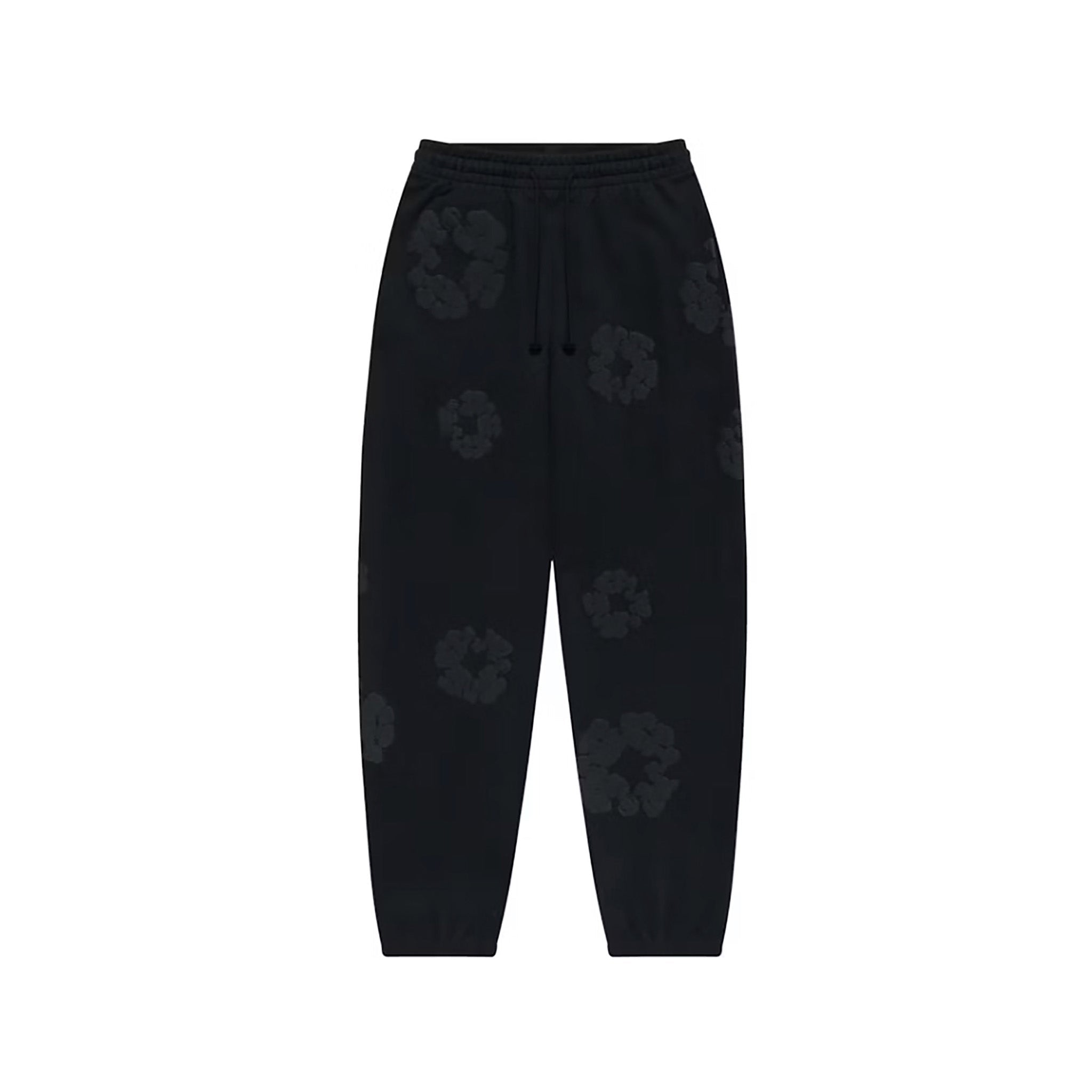 Denim Tears Cotton Wreath Sweatpants "Black Monochrome" - Hype World