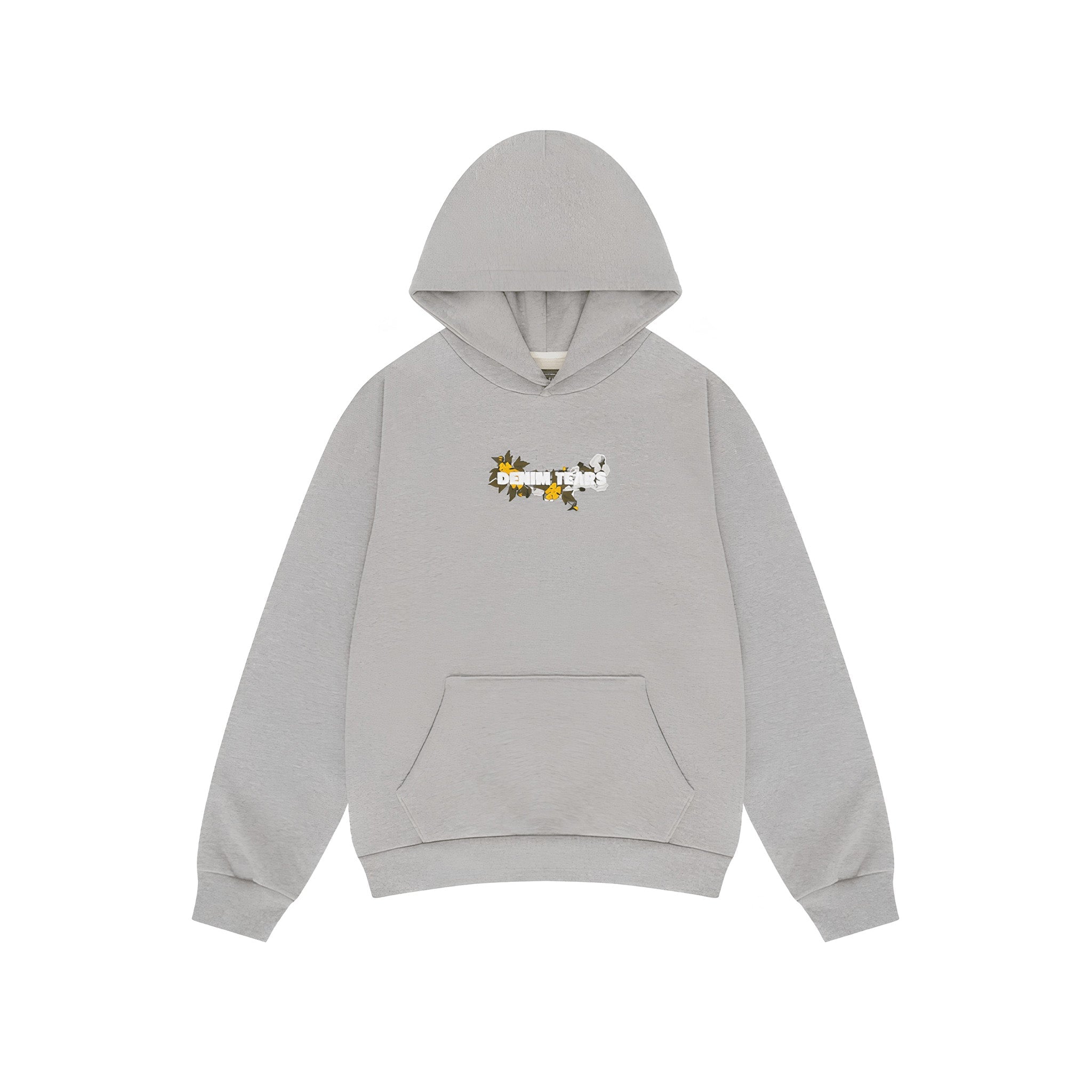 Denim Tears Embroidered Logo Hoodie Grey - Hype World