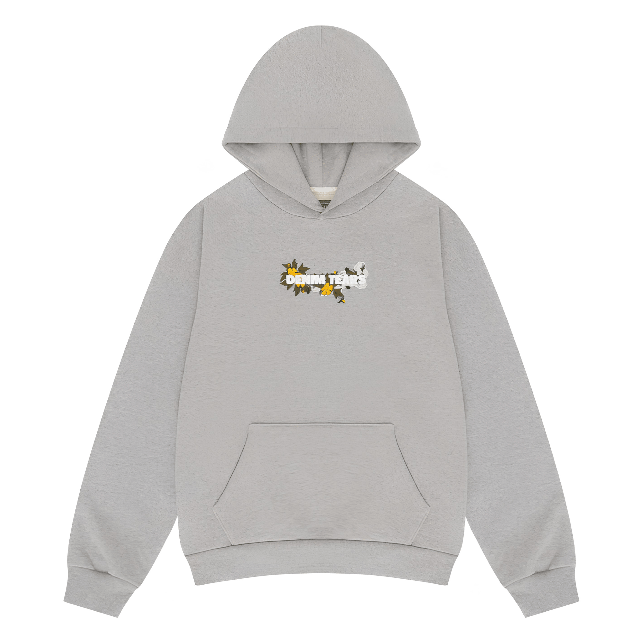 Denim Tears Embroidered Logo Hoodie Grey - Hype World