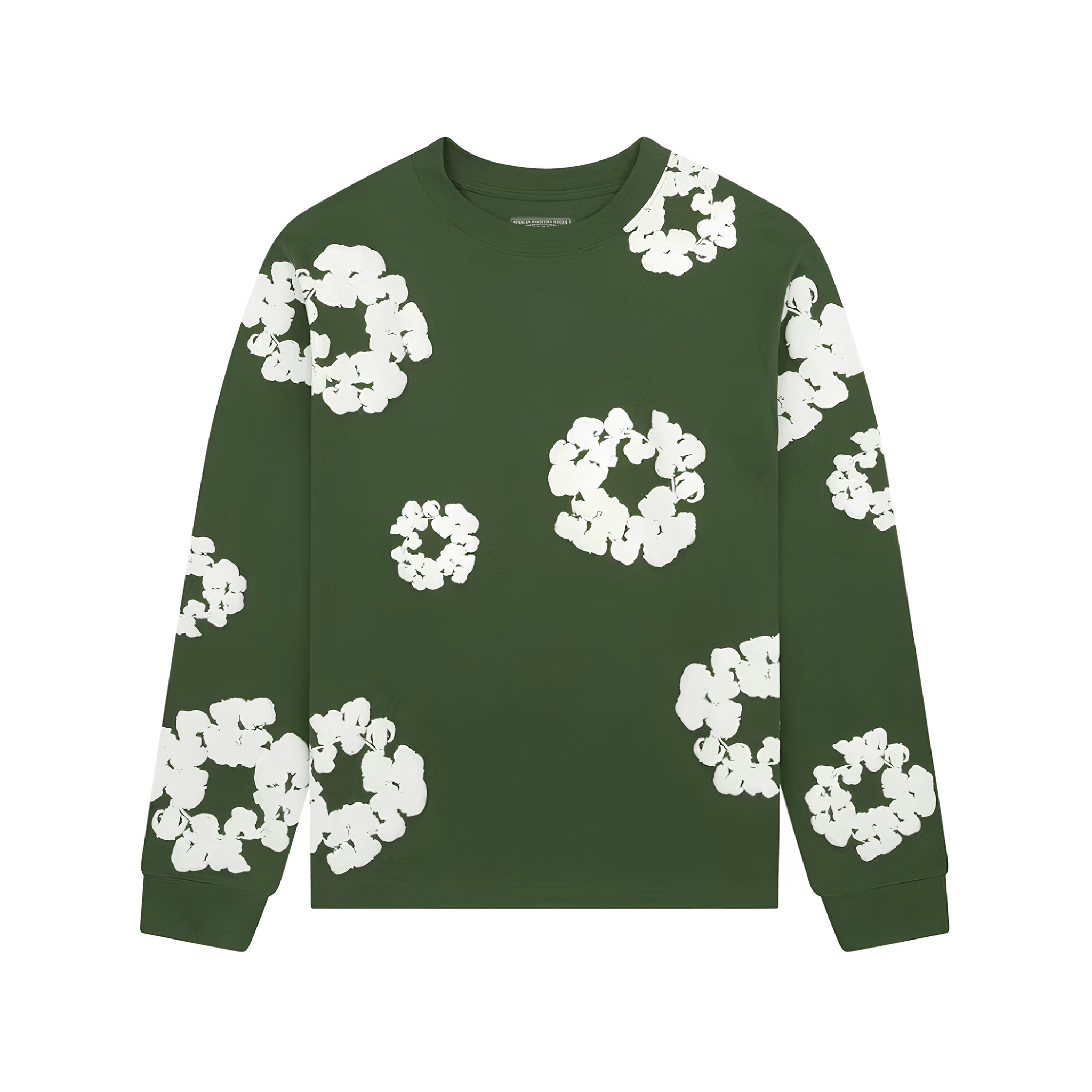 Denim Tears Long Sleeve Cotton Wreath T-shirt (Green) - Hype World