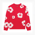 Denim Tears Long Sleeve Cotton Wreath T-shirt (Red) - Hype World