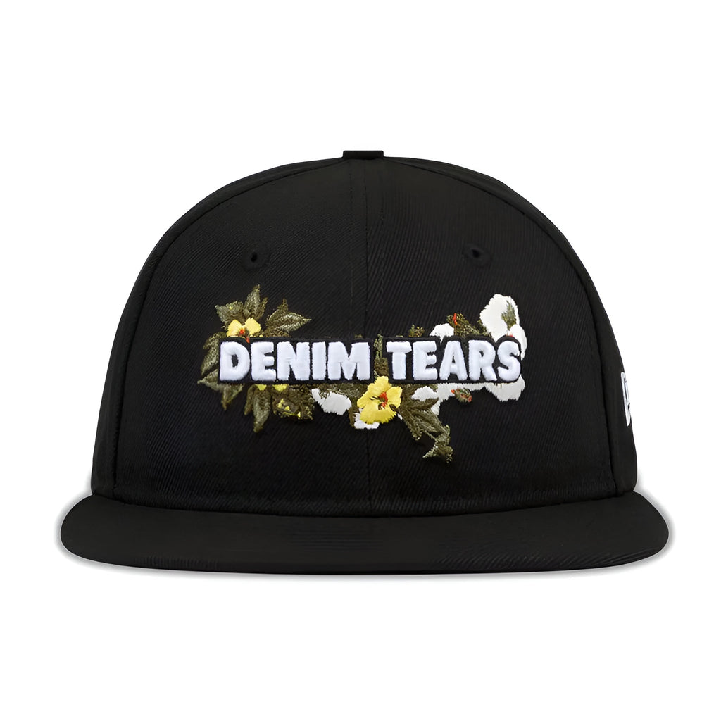 Denim Tears New Era Floral Logo Cap 'Black' - Hype World