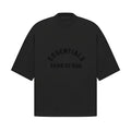 Essentials Black Bonded T-Shirt (Jet Black) - Hype World