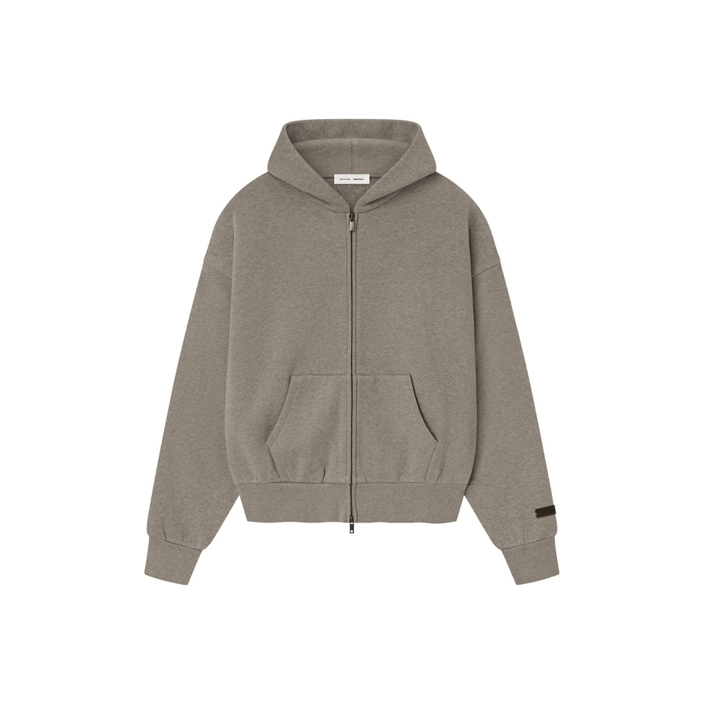 Fear of God Essentials Classic Fleece Zip-Up Hoodie Homestead Heather - Hype World