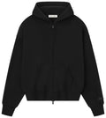 Fear of God Essentials Classic Fleece Zip-Up Hoodie Jet Black - Hype World