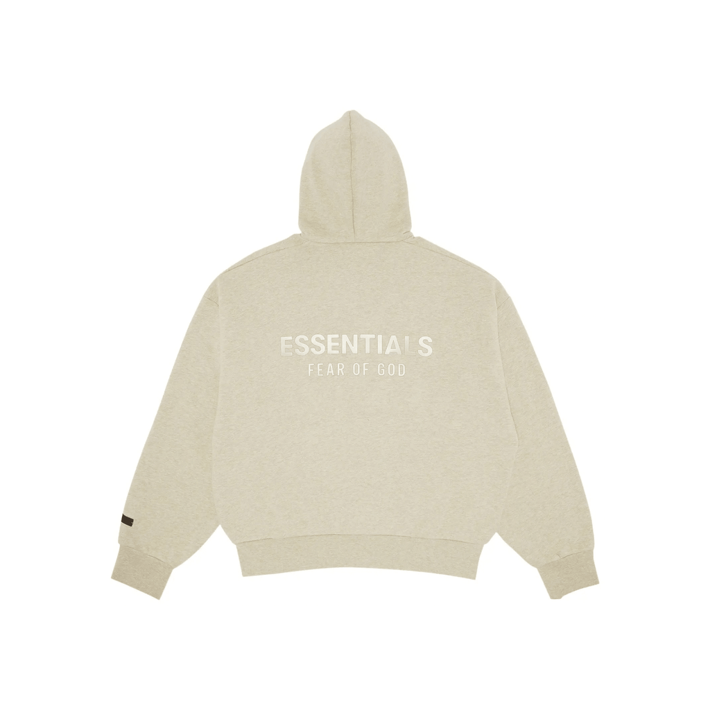 Fear of God Essentials Classic Full Zip Hoodie 'Heather Stone' - Hype World