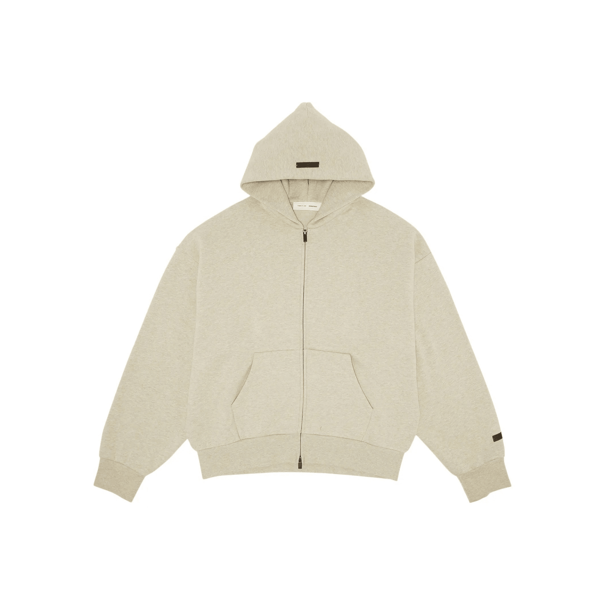 Fear of God Essentials Classic Full Zip Hoodie 'Heather Stone' - Hype World