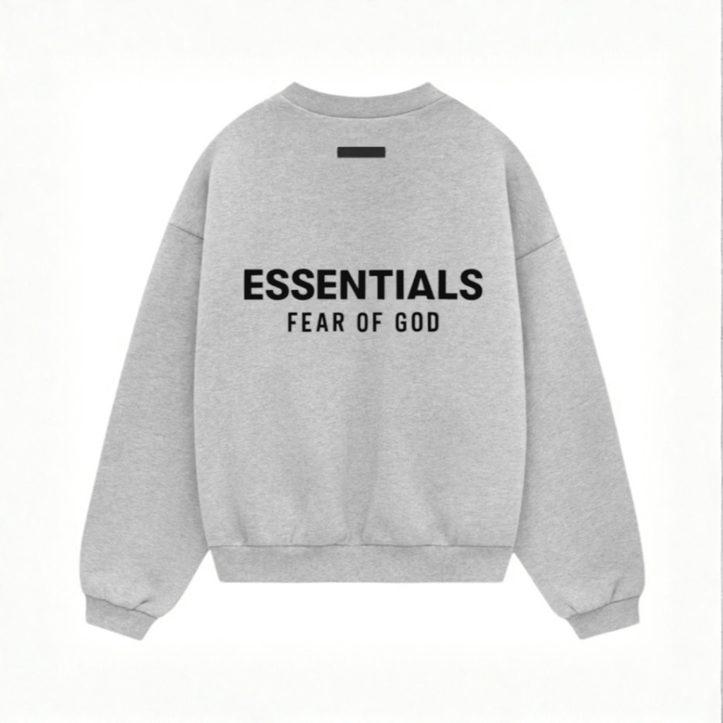 Fear of God Essentials Fleece Crewneck (FW24) "Light Heather Gray" - Hype World